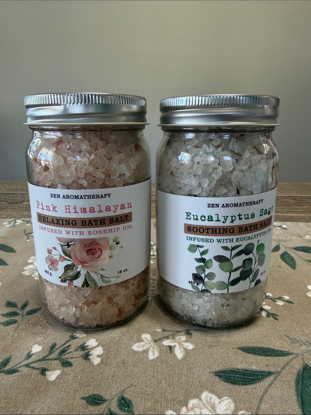 Pink Himalayan Relaxing Bath Salt - Rosehip  Oil & Eucalyptus Oil Infused
